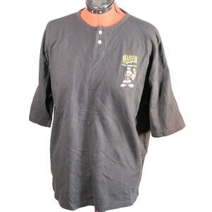 Vintage 1995 Marvin The Martian Quarter bottom Embroidered T-shirt Size XL